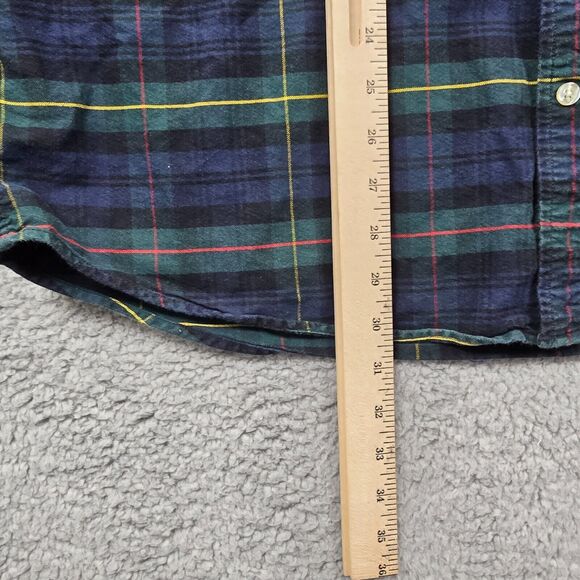 Le 31 Par Simons Mens Green Blue Button Up Plaid Shirt Preppy Size XL - Picture 9 of 12